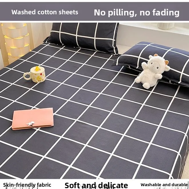 Skincare Skin 1004 - Soft Breathable Washed Cotton Fitted Sheet
