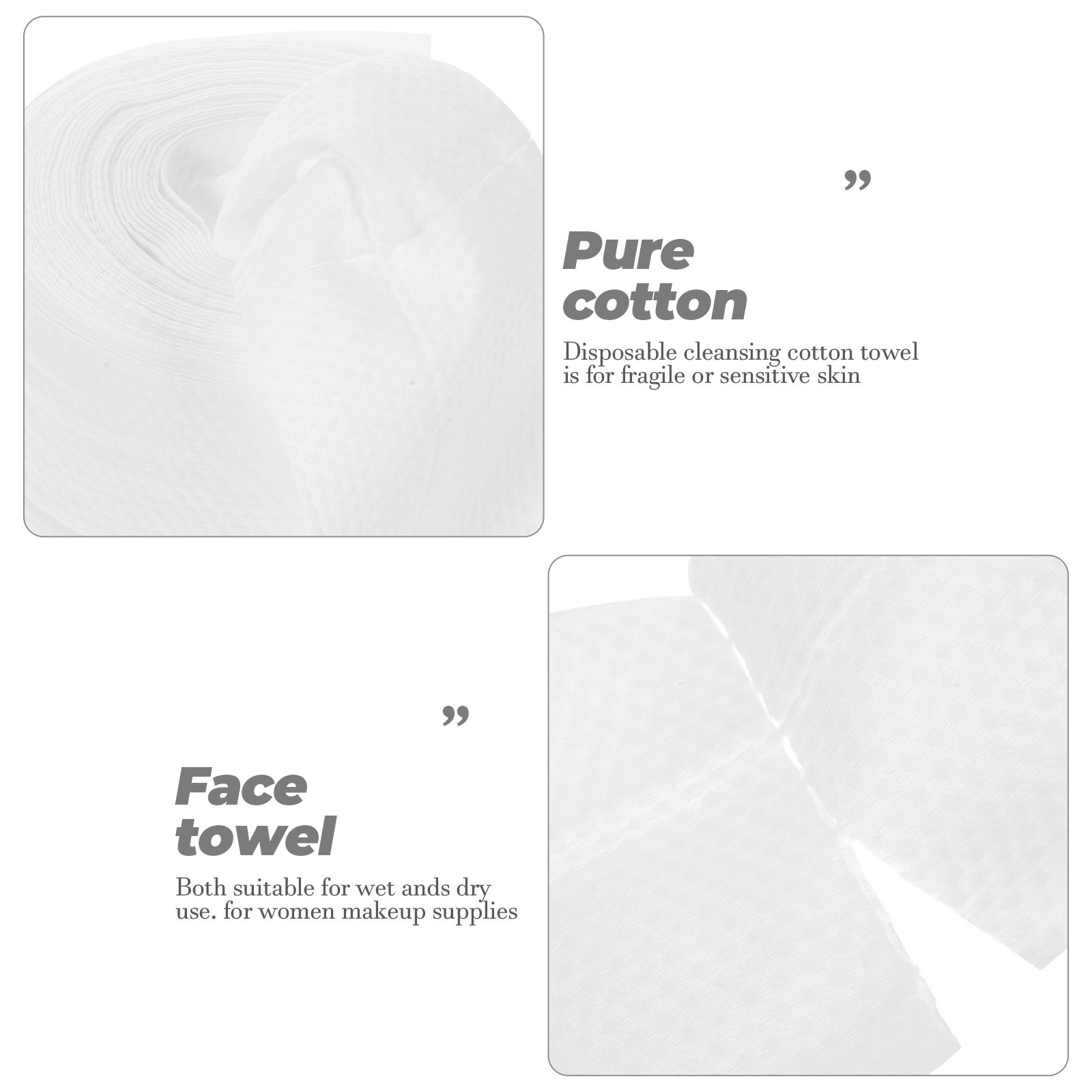 60Pcs Cotton Face Cleaner Disp - огляд і ціна Skincare Gentle