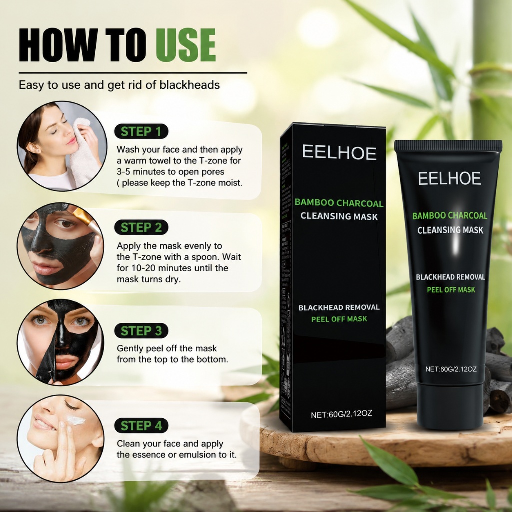 60g Blackhead Remover Bamboo C - огляд і ціна Mud Mask Kaolin