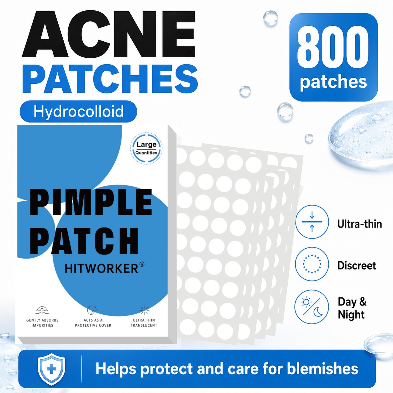 800Pcs Hydrocolloid Acne Pimpl - огляд і ціна Skincare You